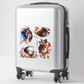 惑星と花ビニールステッカーカスタマイズ シール (スーツケース)