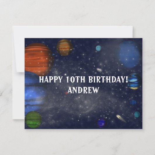 惑星と銀河系の宇宙 (正面)