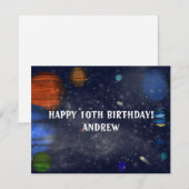 惑星と銀河系の宇宙 (正面/裏面)