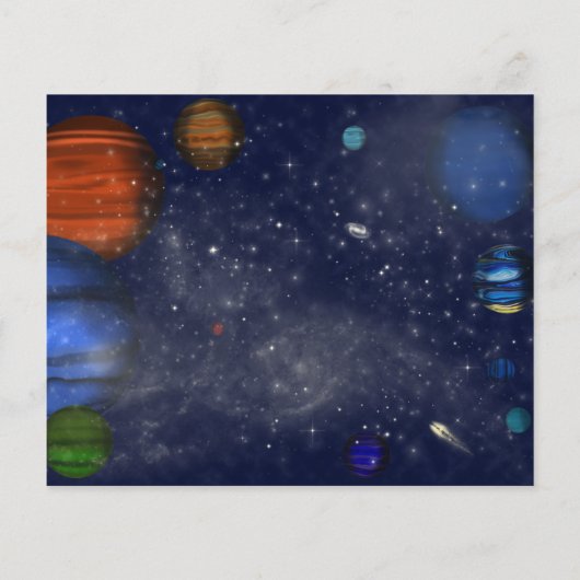 惑星と銀河系の宇宙 チラシ (裏面)