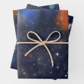 惑星と銀河系の宇宙 ラッピングペーパーシート (インサイチュ)