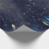 惑星と銀河系の宇宙 ラッピングペーパー (角)