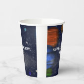 惑星と銀河系の宇宙 紙コップ (左)