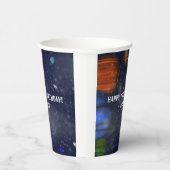 惑星と銀河系の宇宙 紙コップ (右)