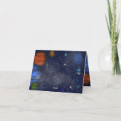 惑星と銀河系の贈り物と宇宙 ノートカード (裏面)