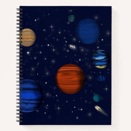 惑星と銀河系宇宙 ノートブック (正面)