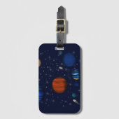 惑星と銀河系宇宙 ラゲッジタグ (正面縦)
