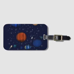 惑星と銀河系宇宙 ラゲッジタグ