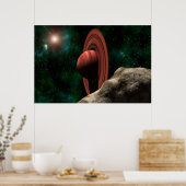 惑星のような土星 ポスター (キッチン)