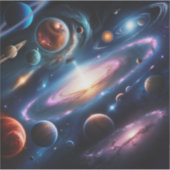 惑星のイメージ シール (正面)