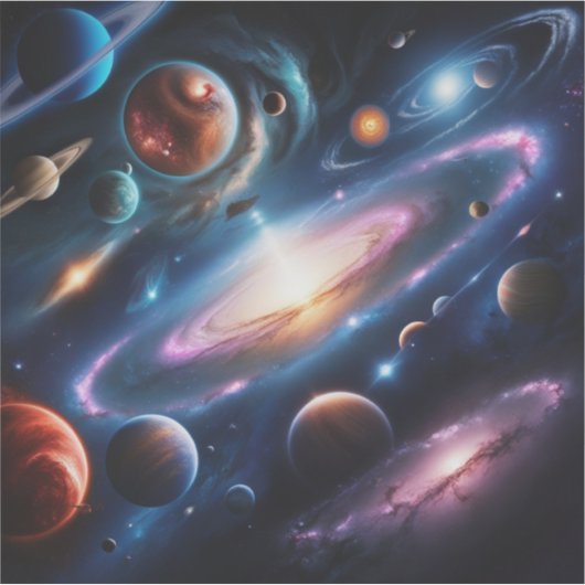 惑星のイメージ シール (正面)