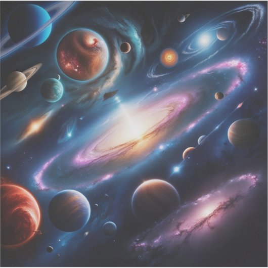 惑星のイメージ シール (正面)