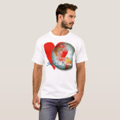 惑星のカラフルTシャツを保存 Tシャツ (正面フル)