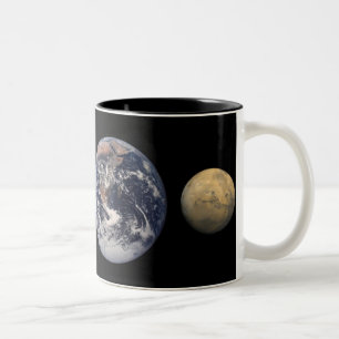 惑星のサイズの比較のマグ ツートーンマグカップ