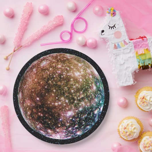 惑星のジュピターの月-星BackgroとのCALLISTO ペーパープレート (パーティー)