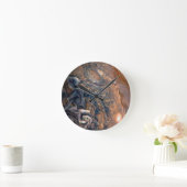 惑星のジュピターの終わりの渦巻く雲 ラウンド壁時計 (ホーム)