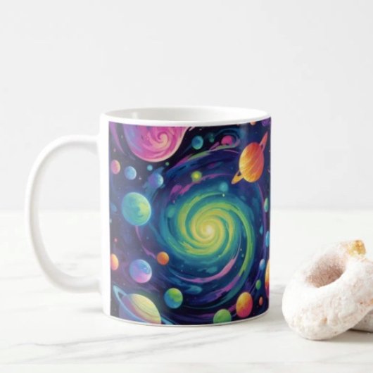 惑星のスピン コーヒーマグカップ