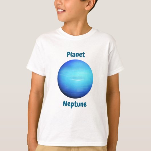 惑星の名前が入った子供用Tシャツデザイン Tシャツ (正面)
