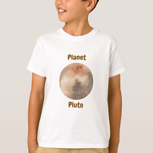 惑星の名前が入った子供用Tシャツデザイン Tシャツ (正面)