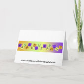 惑星の土星のバースデー・カード カード (裏面)