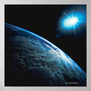惑星の地球と星からの宇宙 ポスター