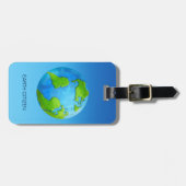 惑星の地球のカスタムな荷物のラベル ラゲッジタグ (正面横)