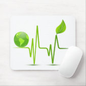 惑星の地球のハートモニター マウスパッド (マウス)