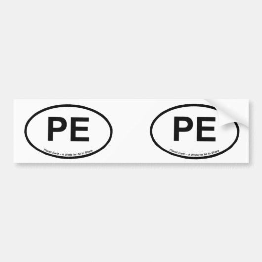 惑星の地球のビニールのバンパーステッカー バンパーステッカー (正面)