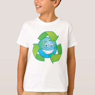 惑星の地球のリサイクルのマンガのキャラクタ Tシャツ