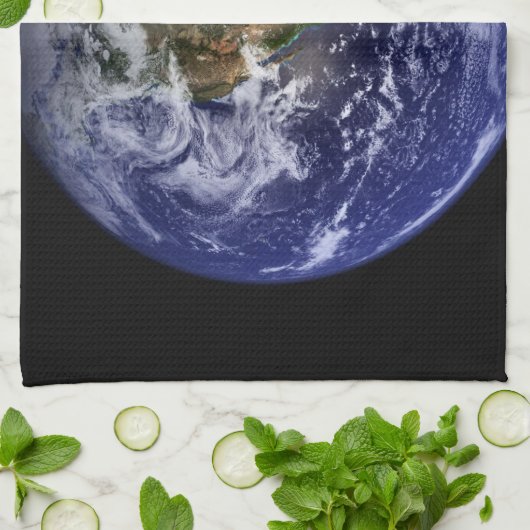 惑星の地球の宇宙の写真 キッチンタオル (折り畳み)