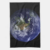 惑星の地球の宇宙の写真 キッチンタオル (縦)