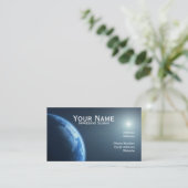 惑星の地球の宇宙の眺め 名刺 (スタンド正面)