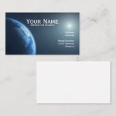 惑星の地球の宇宙の眺め 名刺 (正面/裏面)