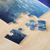 惑星の地球の日の出上の平和の鳩 ジグソーパズル (側面)