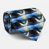 惑星の地球の日の出上の平和の鳩 ネクタイ (ロール)