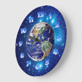 惑星の地球 ラージ壁時計 (傾斜)