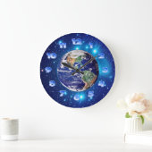 惑星の地球 ラージ壁時計 (ホーム)
