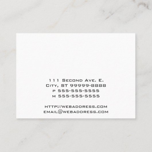 惑星の地球 名刺 (裏面)