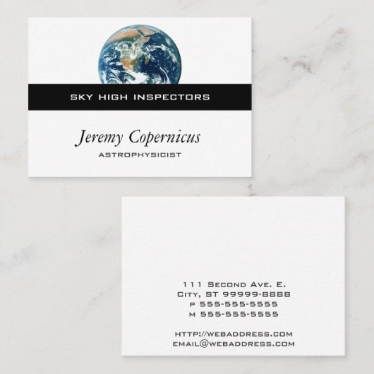 惑星の地球 名刺 (正面/裏面)