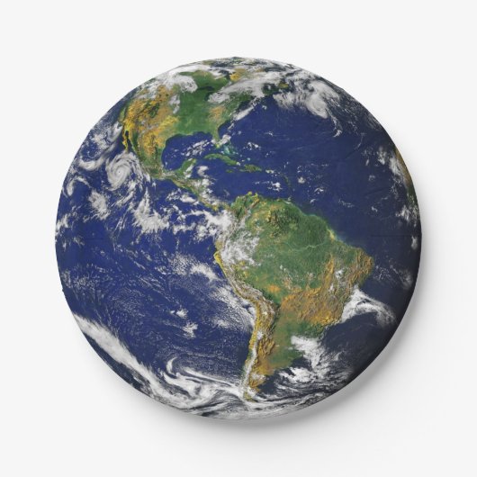 惑星の地球(太陽系)の~ ペーパープレート (正面)