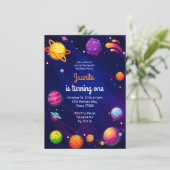 惑星の太陽の宇宙空間 誕生日1周年 招待状 (スタンド正面)