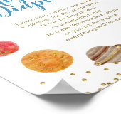 惑星の宇宙ベビーシャワー深夜おむつ ポスター (角)