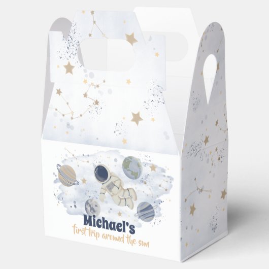 惑星の宇宙空間銀河系誕生日の好意ボックス フェイバーボックス (オープン)