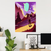 惑星の探索失った | AIアートポスター ポスター (ホームオフィス)