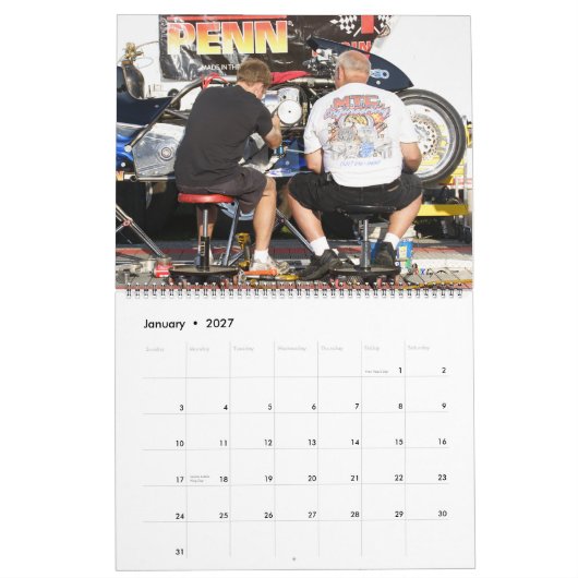 惑星の最も速いDragbike… スポンサー カレンダー (1月 2027)