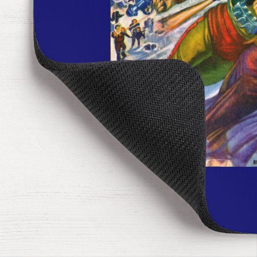 惑星の物語のヴィンテージのサイファイの漫画 マウスパッド (コーナー)