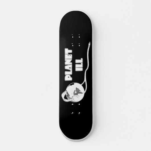 惑星の病気の白い地球 スケートボード (正面)