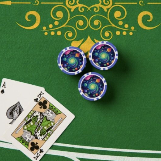 惑星の自転ポーカーチップ ポーカーチップ