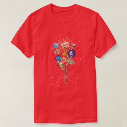 惑星の花束 Tシャツ (デザイン正面)