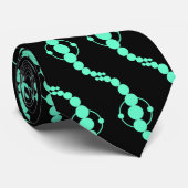 惑星の行列 – ターコイズオンブラック ネクタイ (ロール)